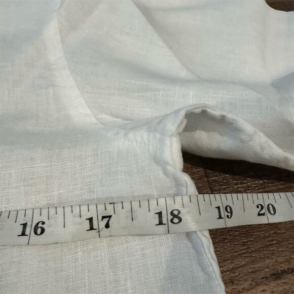 Boden 100% Linen Button Down White SZ 2 Coastal Grandma Quiet Luxury EUC - Picture 6 of 8